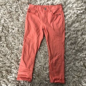 Peach, cropped, Seven for All Mankind Girls Jeans